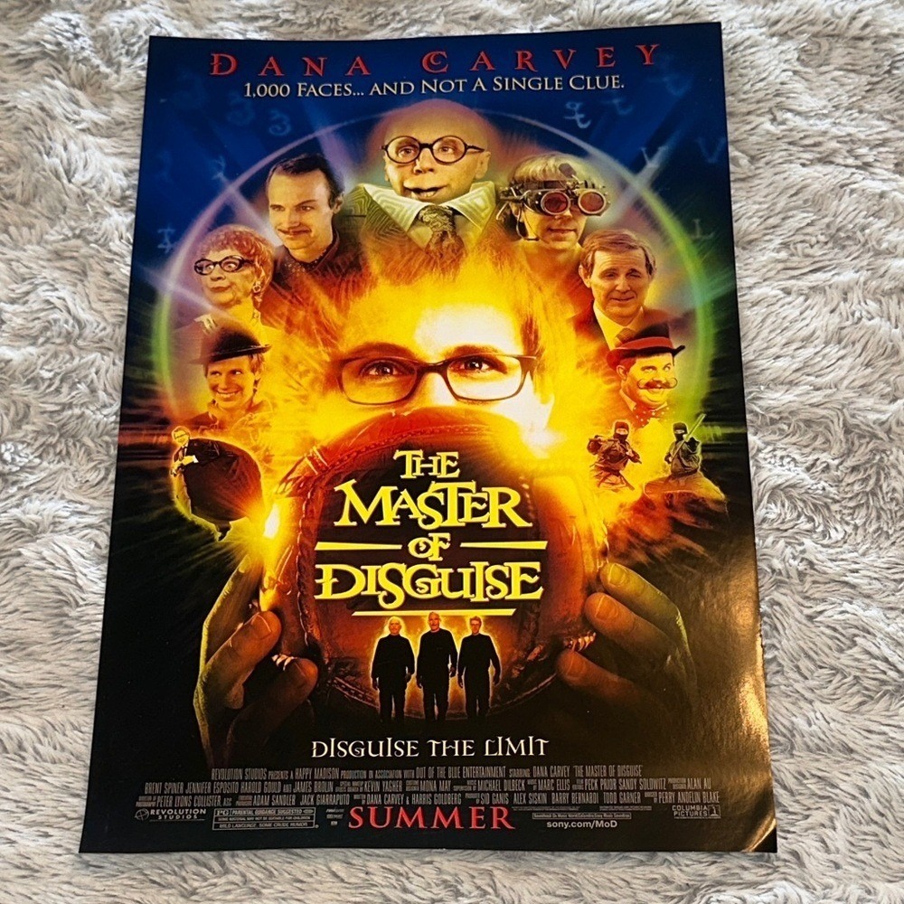 The Master of Disguise Movie Poster Dana Carvey 2002 Promo 11x17 Happy Madison